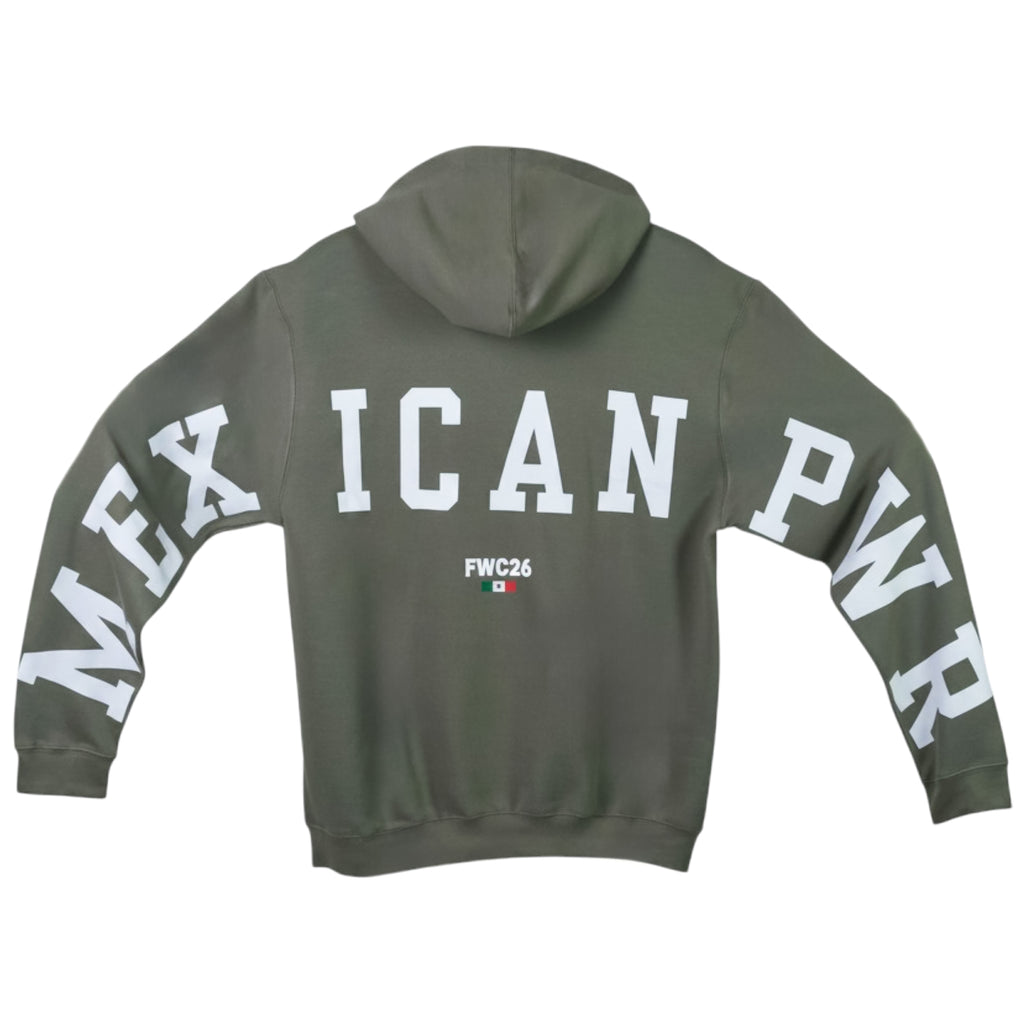 Hoodie MEXICAN POWER Verde Olivo