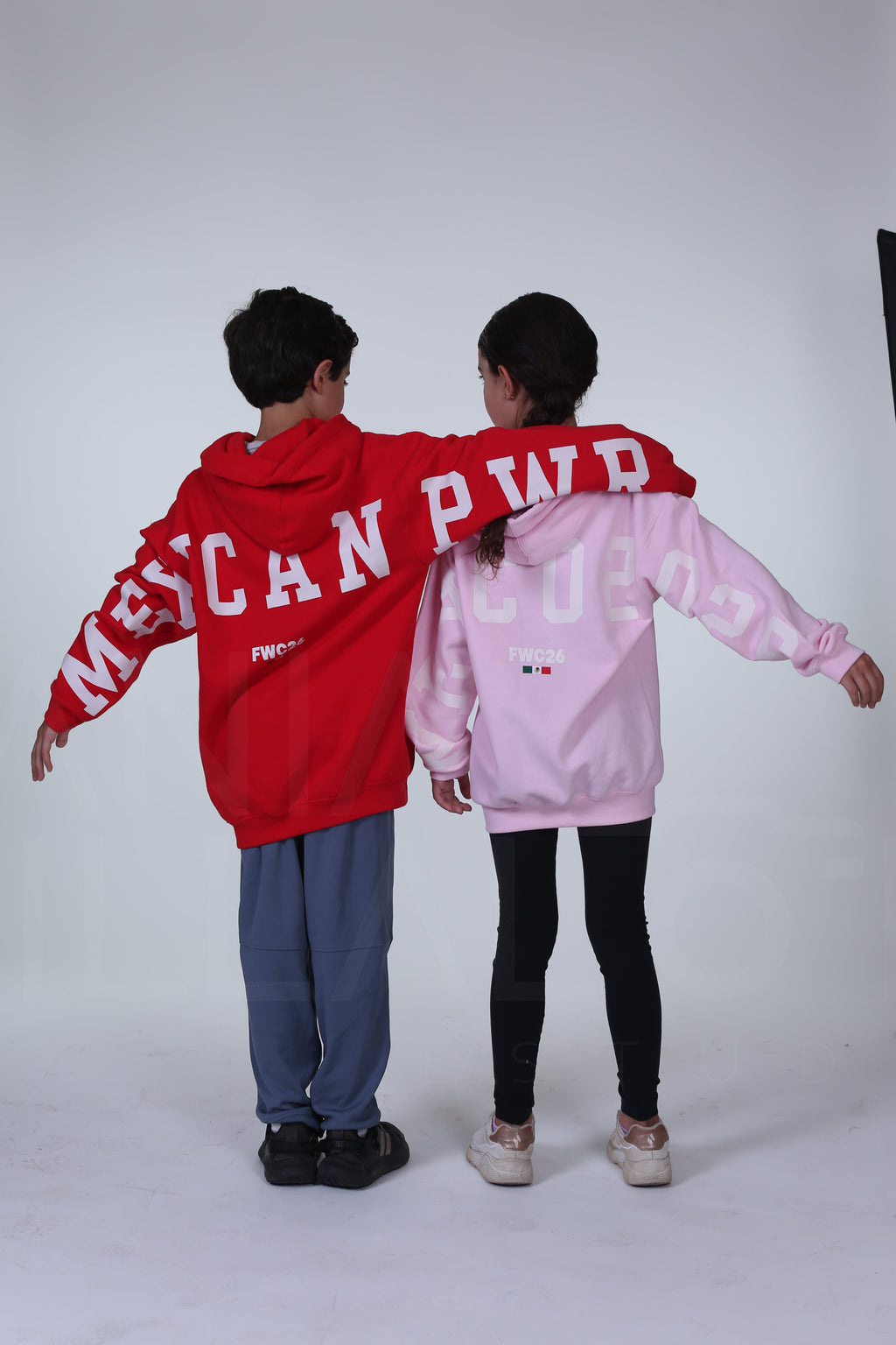 Hoodie MEXICAN POWER Rosa Niños