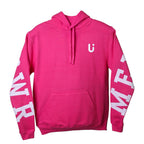 Hoodie MEXICAN POWER Rosa con Blanco