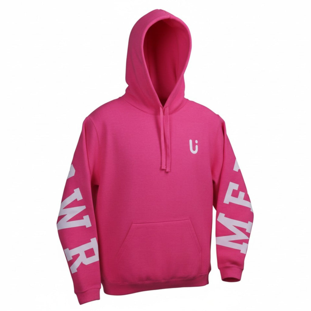 Hoodie MEXICAN POWER Rosa con Blanco