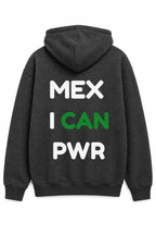 Hoodie Print Mexican PWR Gris con Verde