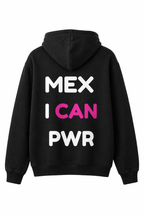 Hoodie Print Mexican PWR Negro con Blanco